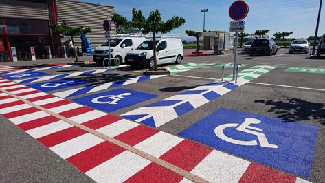 marquage parking aude sol-peinture-norme