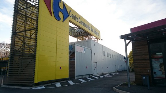 laroque des albères-carrefour-market-peinture-parking-zébra-66