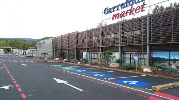 carrefour-market-quillan-marquage-signalisation-parking