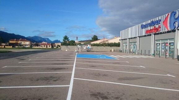 saint paul de fenouillet-carrefour-market-marquage-signalisation-66